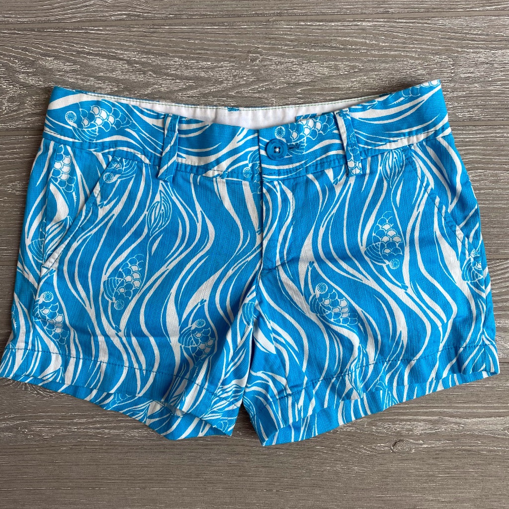 Lilly Pulitzer Blue Fish Callahan Shorts 0